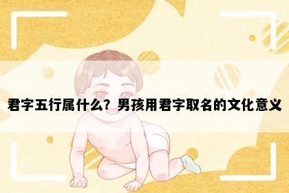 君字五行属什么？男孩用君字取名的文化意义