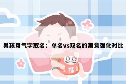 男孩用气字取名：单名vs双名的寓意强化对比