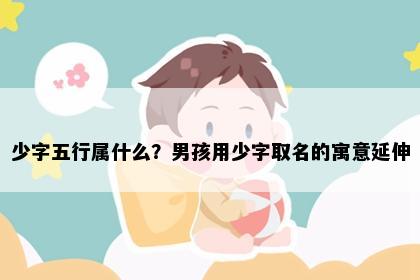 少字五行属什么？男孩用少字取名的寓意延伸