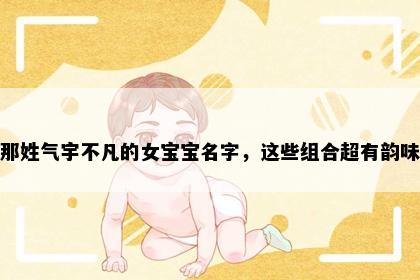 那姓气宇不凡的女宝宝名字，这些组合超有韵味
