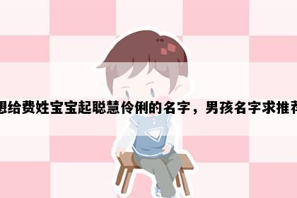 想给费姓宝宝起聪慧伶俐的名字，男孩名字求推荐