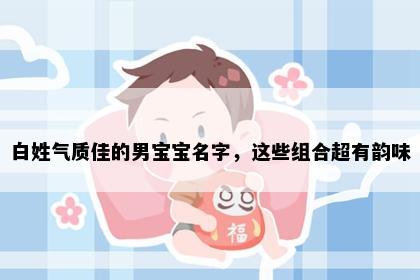白姓气质佳的男宝宝名字，这些组合超有韵味