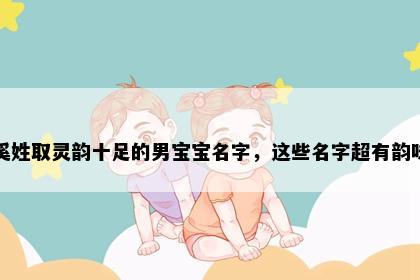 奚姓取灵韵十足的男宝宝名字，这些名字超有韵味