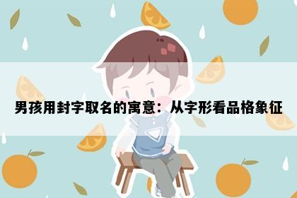 男孩用封字取名的寓意：从字形看品格象征