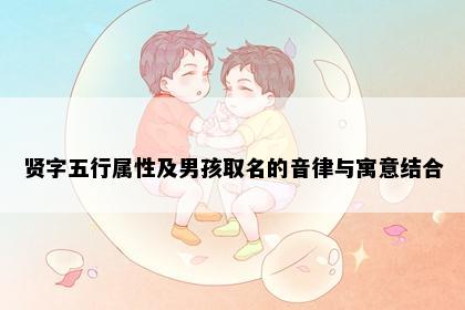 贤字五行属性及男孩取名的音律与寓意结合