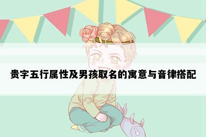 贵字五行属性及男孩取名的寓意与音律搭配