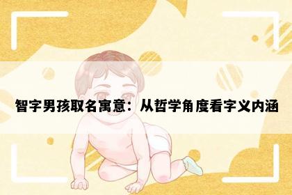 智字男孩取名寓意：从哲学角度看字义内涵