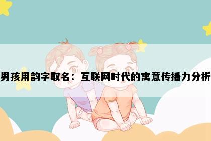 男孩用韵字取名:互联网时代的寓意传播力分析