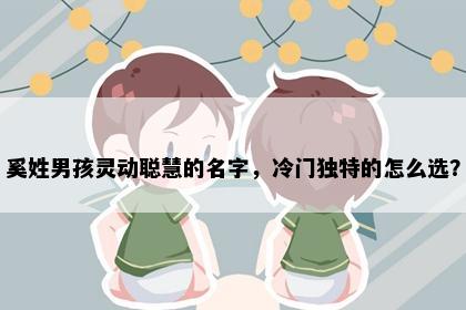奚姓男孩灵动聪慧的名字，冷门独特的怎么选？