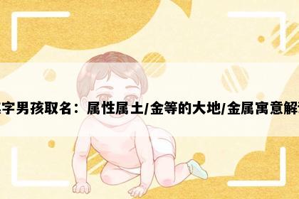 棋字男孩取名：属性属土/金等的大地/金属寓意解读