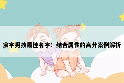 宸字男孩最佳名字：结合属性的高分案例解析