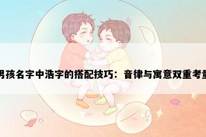 男孩名字中浩字的搭配技巧：音律与寓意双重考量