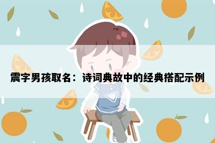 震字男孩取名：诗词典故中的经典搭配示例