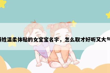 薛姓温柔体贴的女宝宝名字，怎么取才好听又大气？
