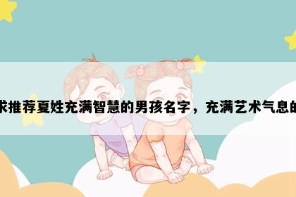 求推荐夏姓充满智慧的男孩名字，充满艺术气息的